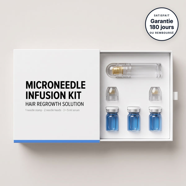 Coffret Follynova : 1 applicateur, 2 têtes de rechange, 3 fioles de 5 ml